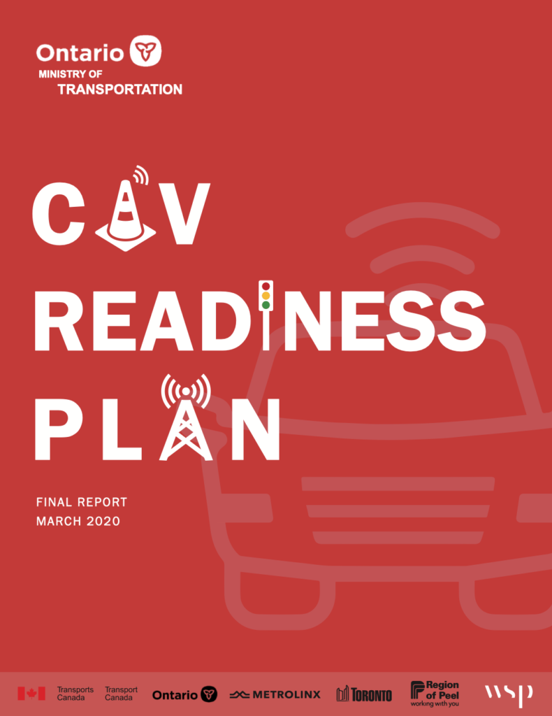 Ontario Ministry of Transportation CAV Readiness Plan cover