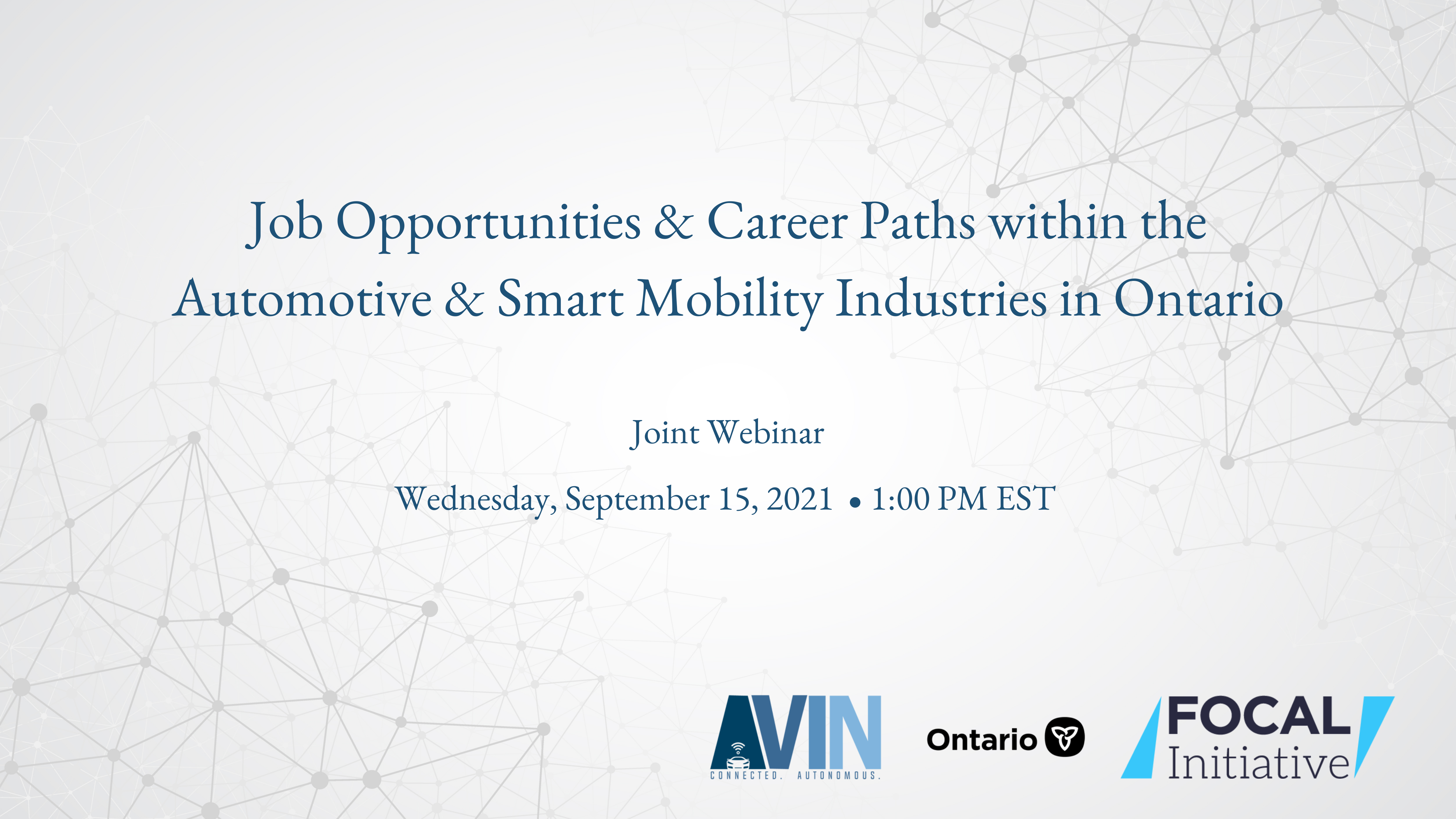 Technology, Jobs, and the Automotive and Smart Mobility Industry in Ontario