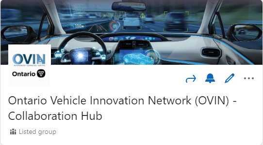 Screenshot of OVINHub group page on LinkedIn